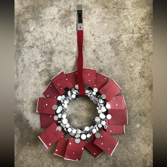 Starbucks Coffee In Store 2007 Holiday Wreath With Felt Hanger and Metal Hook - Picture 1 of 7